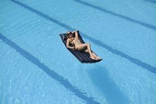 Woman Relax On Swimming Pool Royalty Free Stock Image Woman Relax On Swimming Pool Royalty Free Stock Image