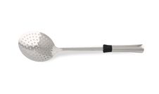 An Aluminium Serving Spoon Isolated On A White Stock Photo An Aluminium Serving Spoon Isolated On A White Stock Photo