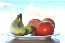 Fruits On The Beach Stock Image Fruits On The Beach Stock Image