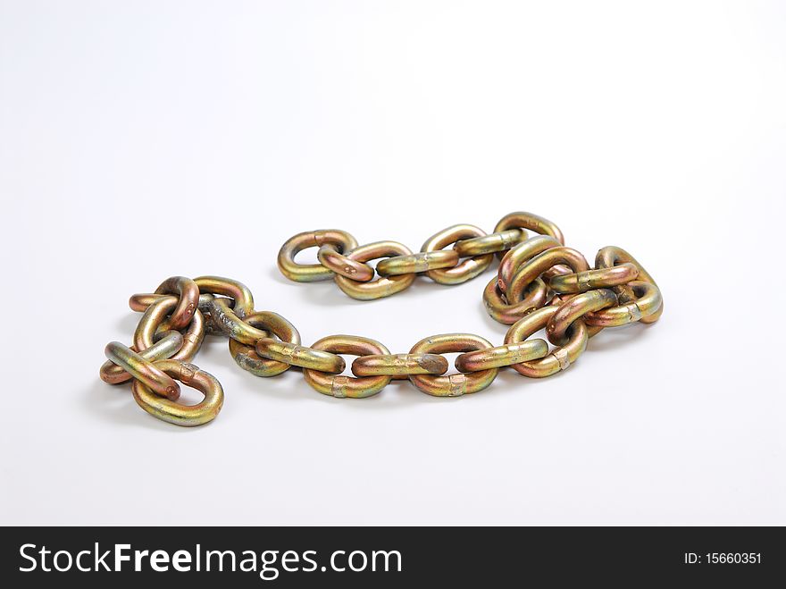 Heavy metal chain isolated on white