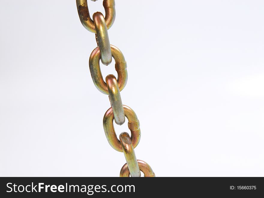 Heavy metal chain isolated on white