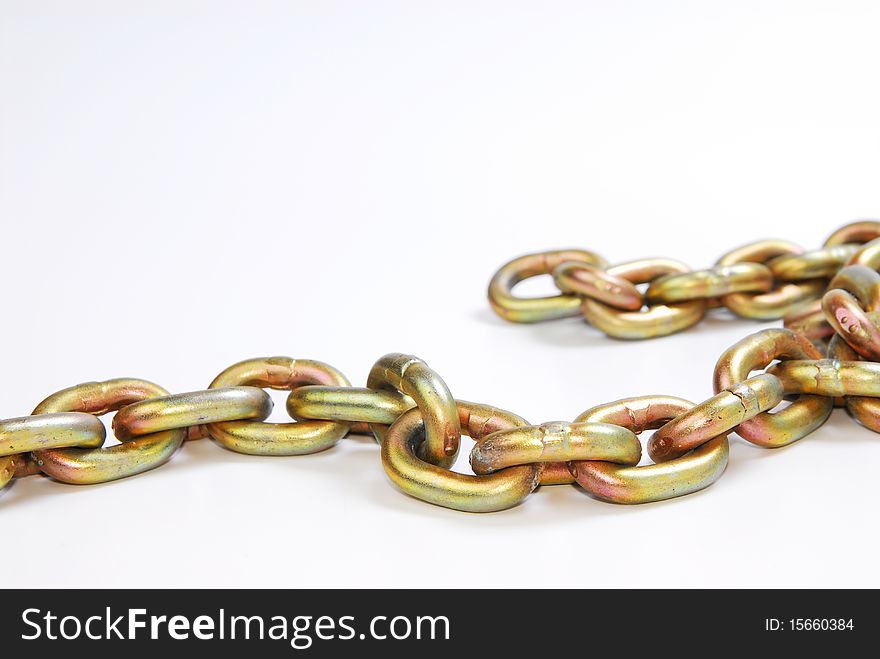 Heavy metal chain isolated on white