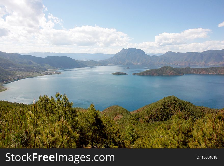 The Lugu Lake located in West China