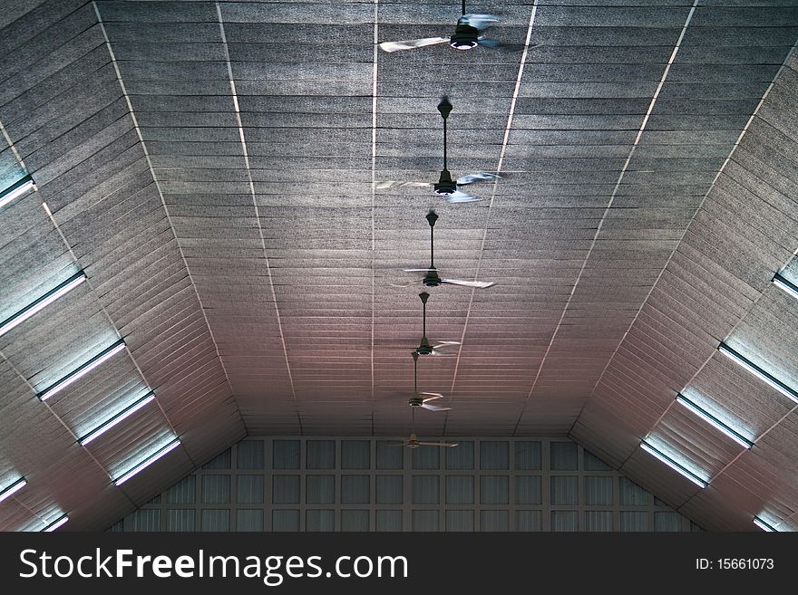 The celling fan indoor stadium