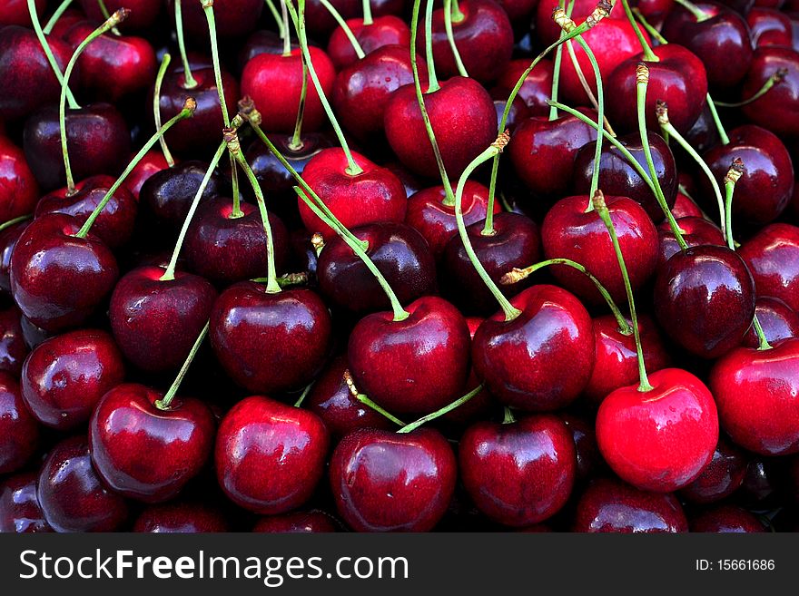 Close up a cherry texture. Close up a cherry texture