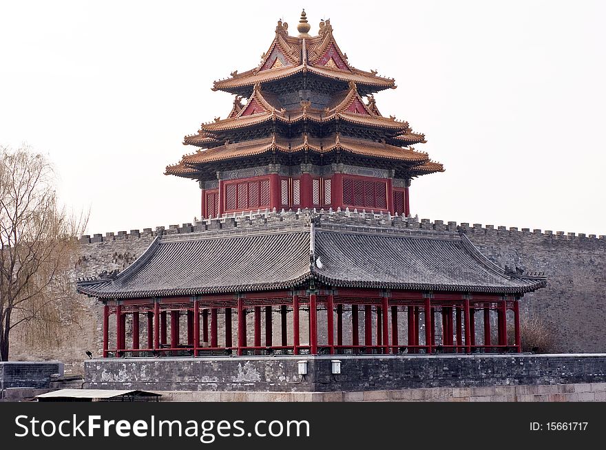 This is a corner of the most famous viewpoint of Beijing China, the  Imperial Palace. This is a corner of the most famous viewpoint of Beijing China, the  Imperial Palace.