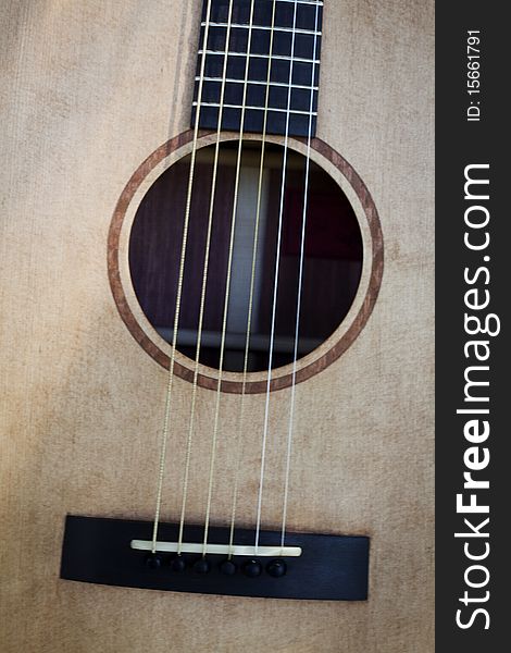 Acoustic Guitar Bridge And Sound Hole