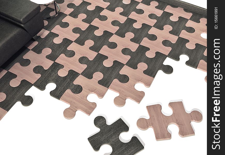 Parquet floor in the form of puzzles