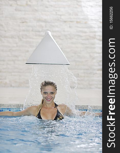 Woman Relax On Swimming Pool