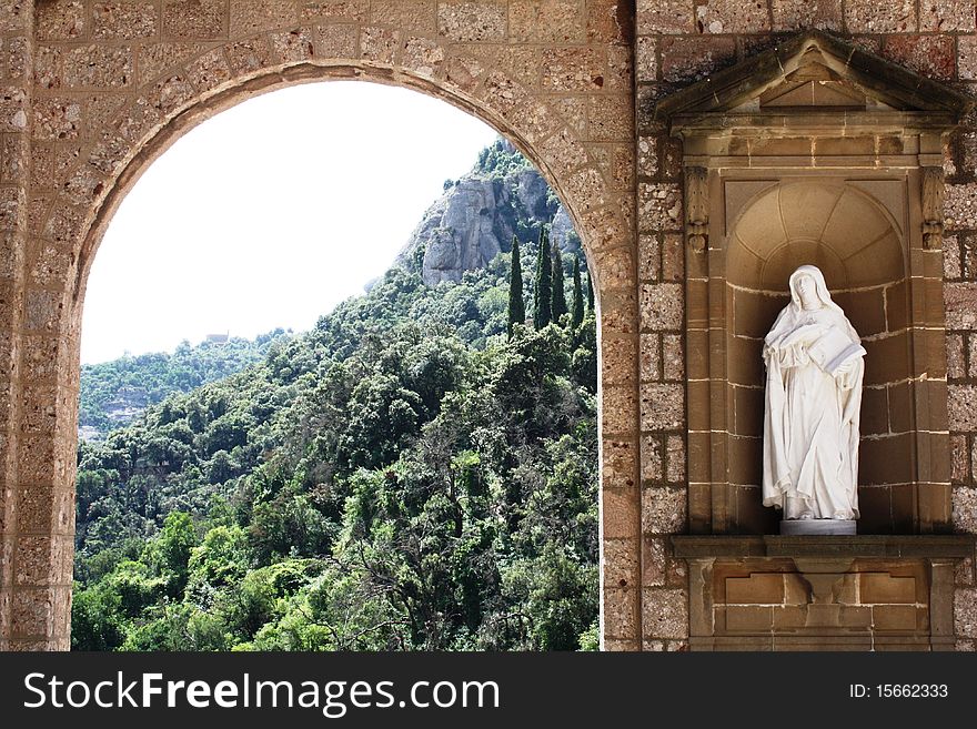 This picture was taken at the sacred mountain of Montserrat in Barcelona, Spain.