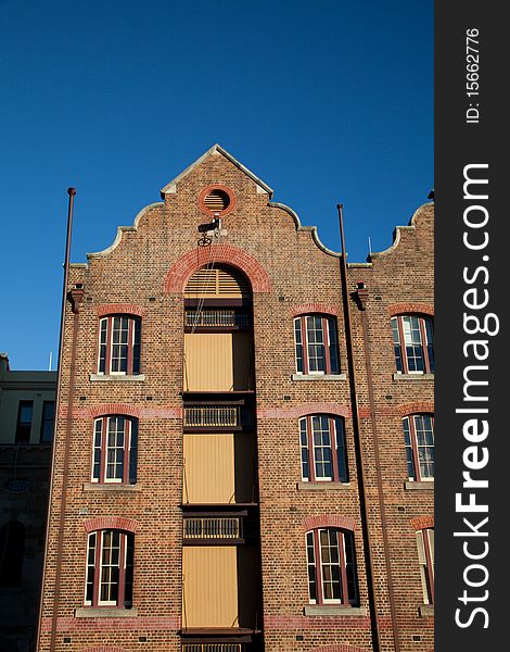 Reconditioned traditional brick warehouse design converted to apartments