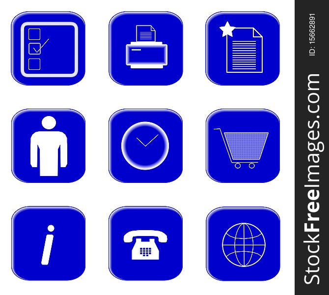 Icons for website and internet (Blue 2)