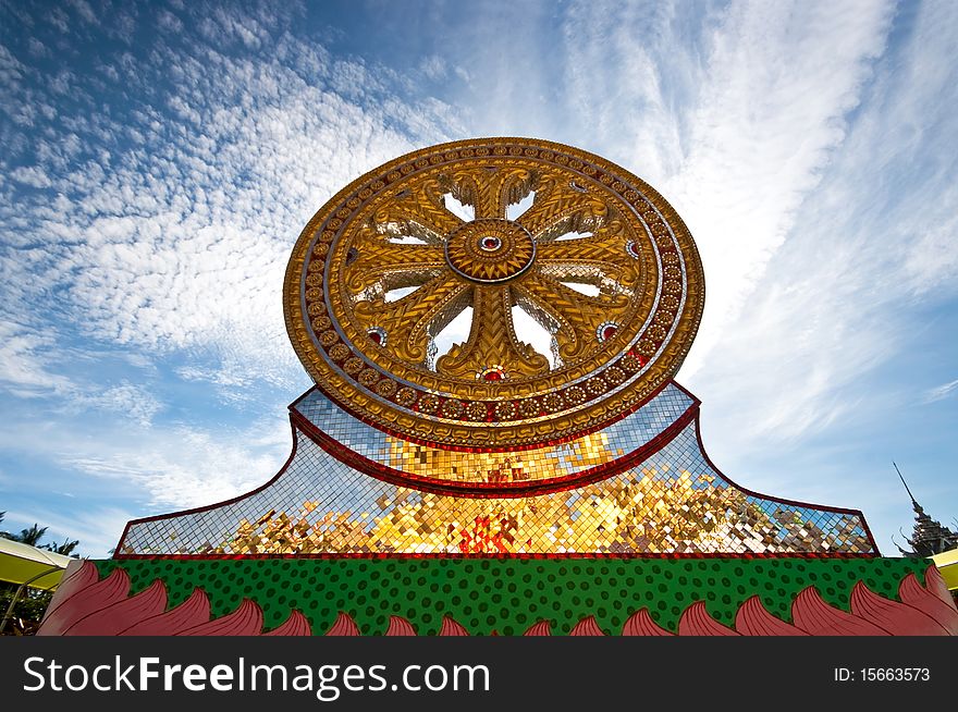 The buddism wheel in thailand