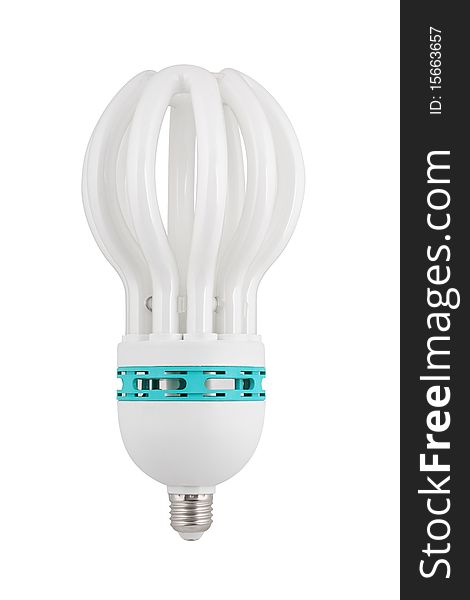 Compact Fluorescent Lamp. Isolated With Path