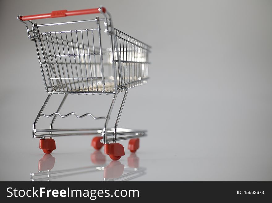 Shopping empty wagon cart isolated. Shopping empty wagon cart isolated