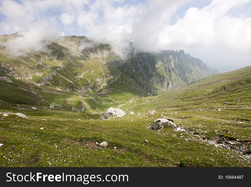 Alpine valley in Romania