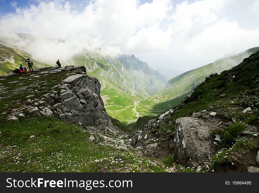 Alpine Valley In Romania