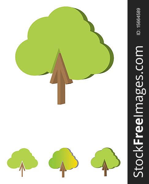 Tree Icon With Arrow