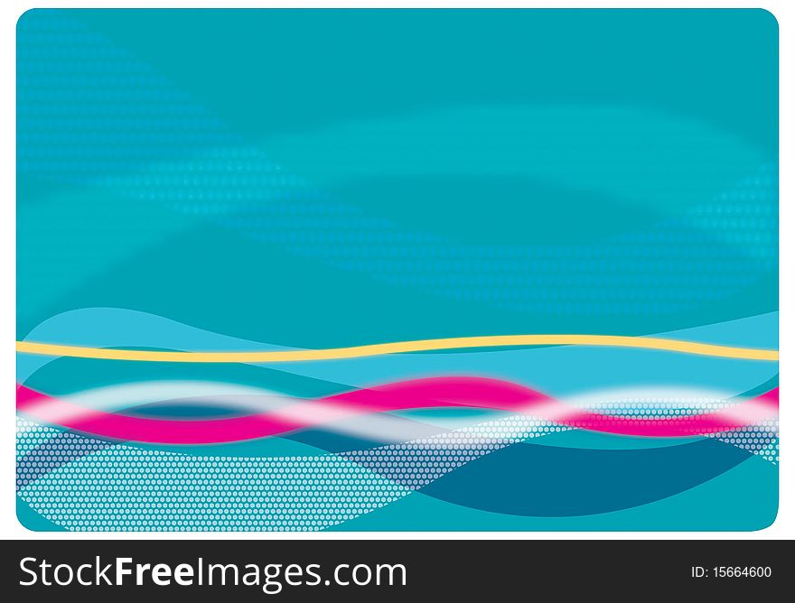 Wave background pattern with blurs