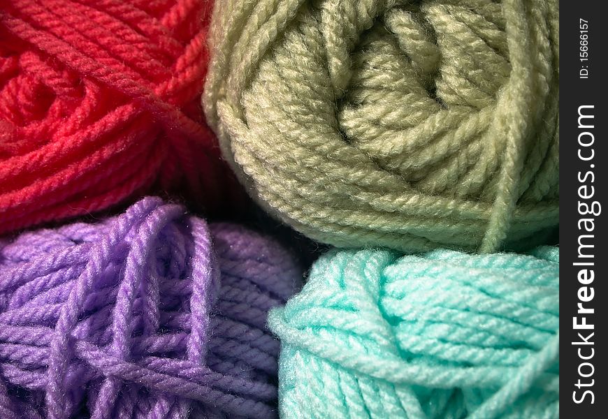 Four color of roll wool. Four color of roll wool