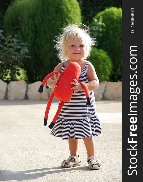 Adorable Toddler Girl Outdoors