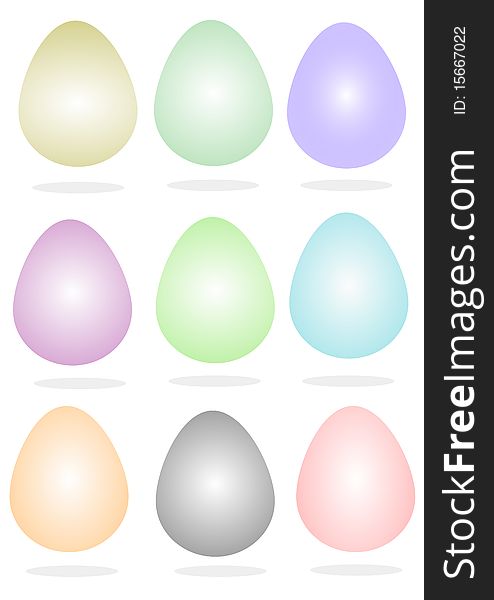 Illustrations of an egg shape. Illustrations of an egg shape