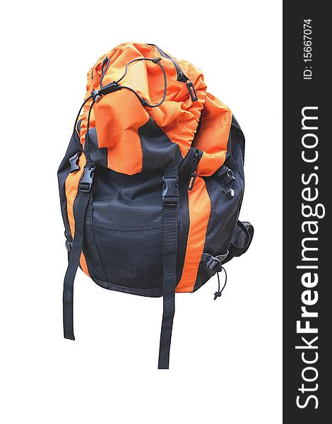 The image of rucksack under the white background
