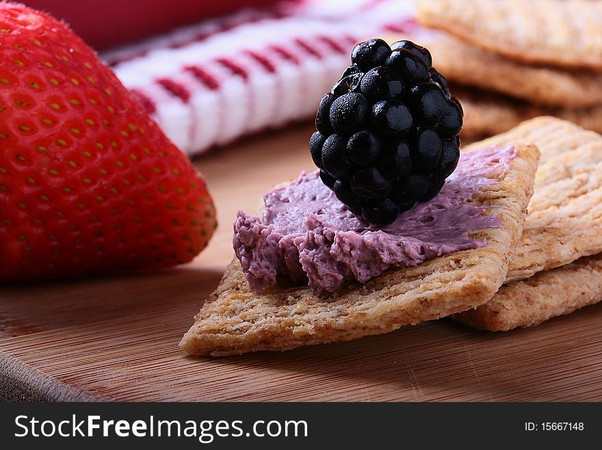 Wheat crackers with fruit