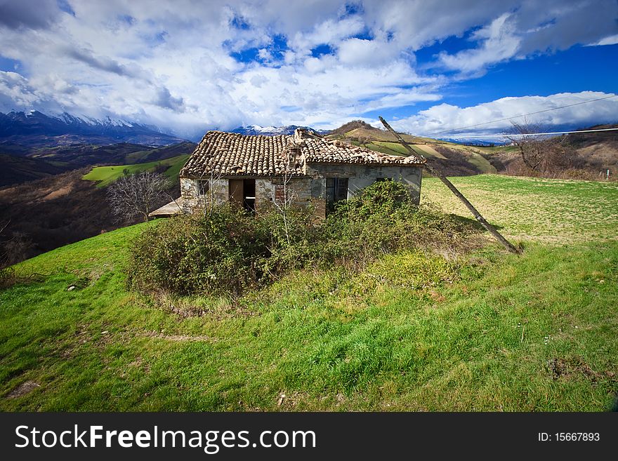 Lone House In Italy