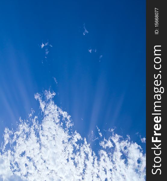 The photo shows a beautiful white clouds in the sky