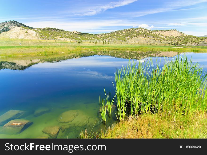 Mountain lake in Colorado Rockies