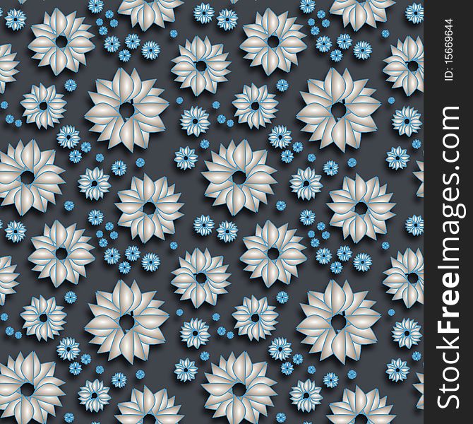 A seamless and colored floral background. A seamless and colored floral background