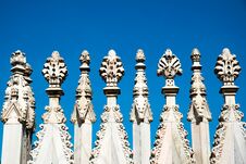 Spires And Statues On The Roof Of Duomo Milan Cathedral, Italy. Royalty Free Stock Image