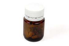 Glass Bottle With Pills Stock Image