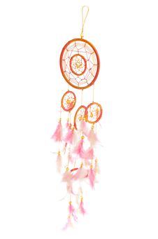 Orange And Pink Dreamcatcher Royalty Free Stock Photography