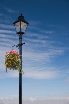 Vintage Lamp Post Scene Royalty Free Stock Photography Vintage Lamp Post Scene Royalty Free Stock Photography