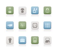 Business And Office Icons Royalty Free Stock Photo Business And Office Icons Royalty Free Stock Photo