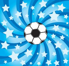 Soccer Ball On Stars Background Royalty Free Stock Photography Soccer Ball On Stars Background Royalty Free Stock Photography