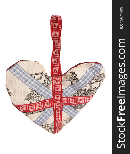 Union Jack Fabric Heart Decoration