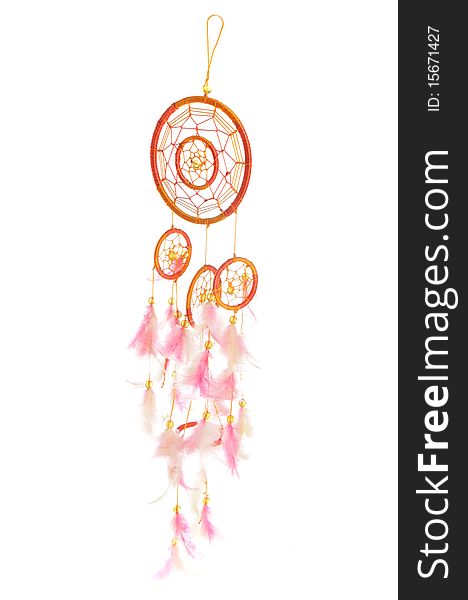 Orange and pink dreamcatcher studio cutout