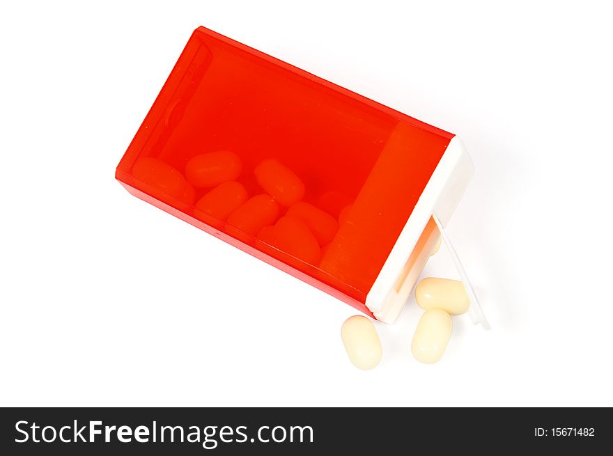 Breath Mints In Red Container