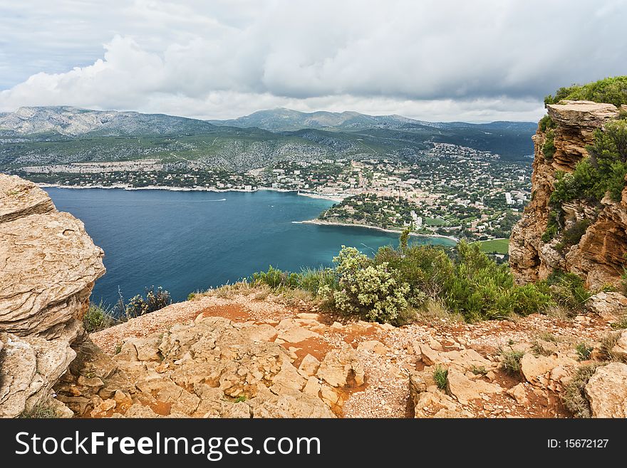 Cliffs and coast near Cassis, France