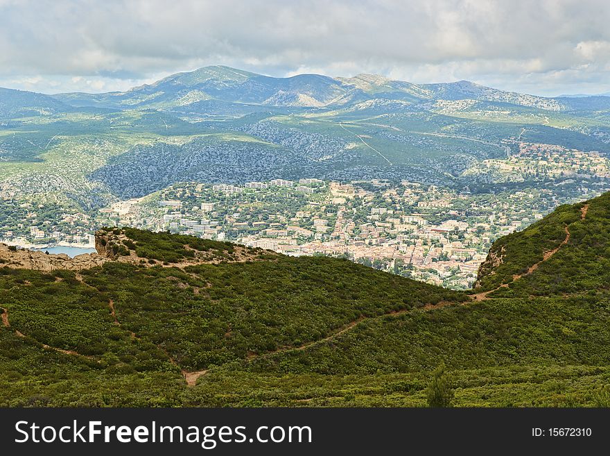 Top of cliffs near Cassis, France