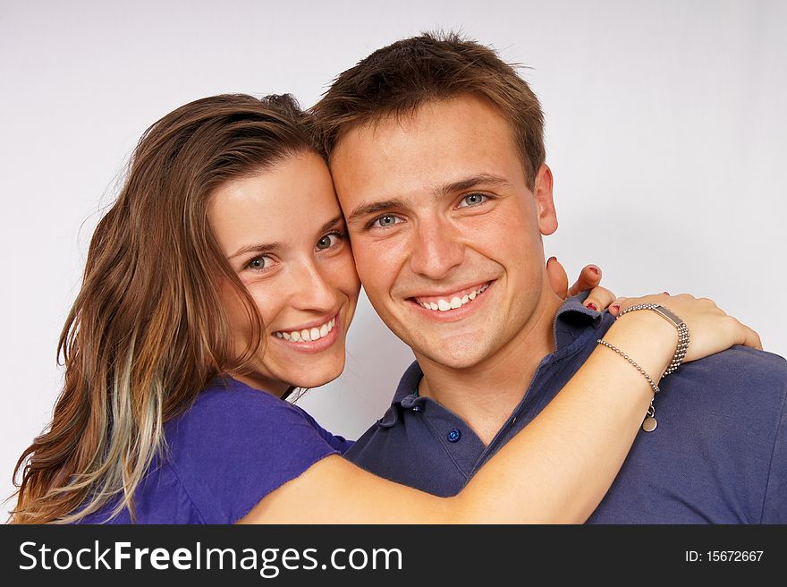 Portrait of attractive young couple with together