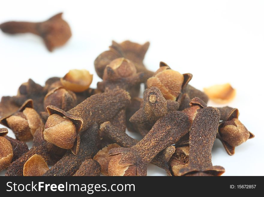 cloves on a white background