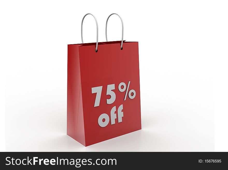 Digital illustration of packet and offer in isolated background