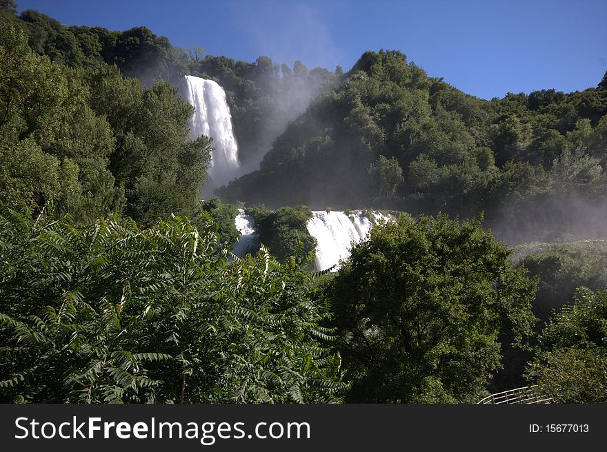 Power of Water - Marmore falls in umbria, Italy. Power of Water - Marmore falls in umbria, Italy.