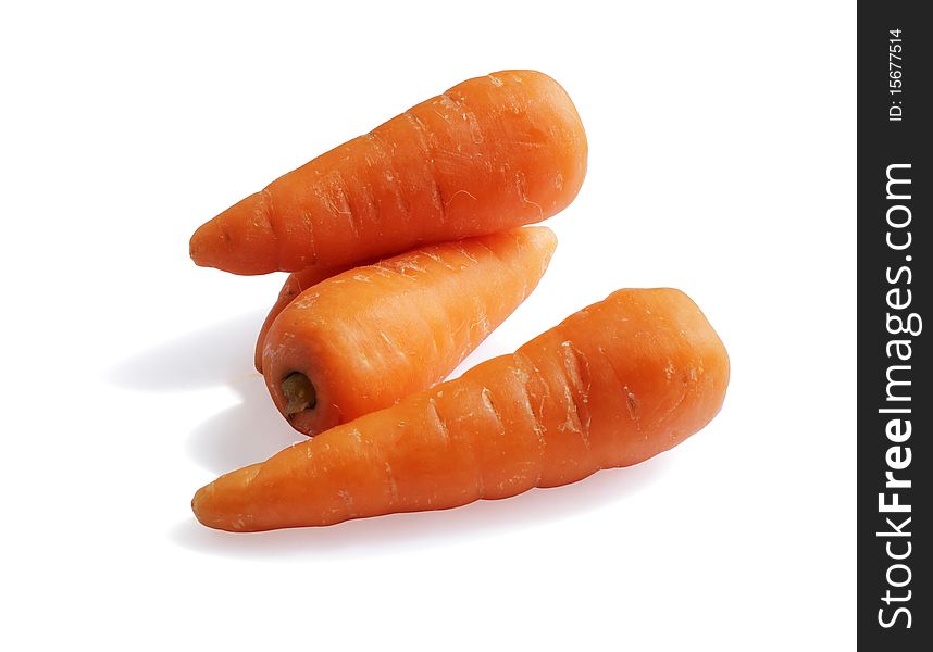 Carrots On A White Background