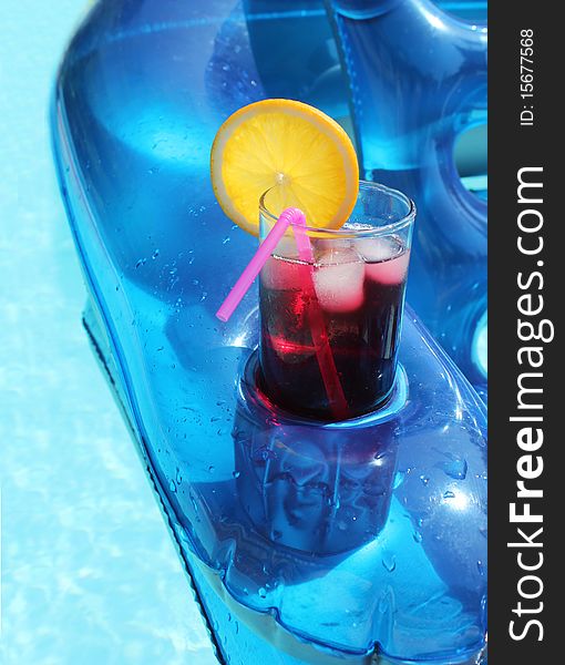 Summer Drink At Swimming Pool