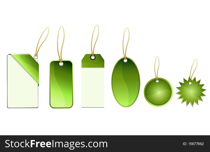 Use green color for tag design represent environment. Use green color for tag design represent environment